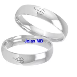 690 - Alianças de Compromisso São Gonçalo 4mm - Joias MB Loja Oficial