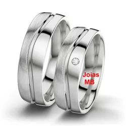 901 - Alianças de Compromisso SP 6mm - Joias MB Loja Oficial
