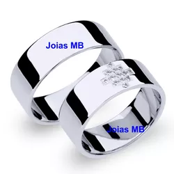613 - Alianças de Compromisso Uberaba 7mm - Joias MB Loja Oficial