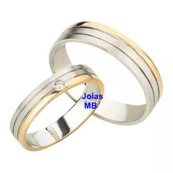 5816 - Alianças de Diamantes BH 5mm - Joias MB Loja Oficial