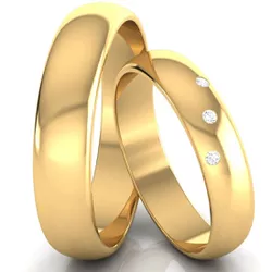 7054 - Alianças de Diamantes Anápolis 5mm - Joias MB Loja Oficial