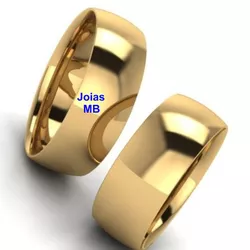 4386 - Alianças de Noivado Amparo 7mm - Joias MB Loja Oficial
