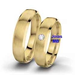 5098 - Alianças de Noivado Araguari 6mm - Joias MB Loja Oficial