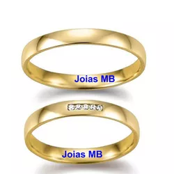 4758 - Alianças de Noivado Belford Roxo 2mm - Joias MB Loja Oficial