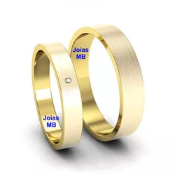 5863 - Alianças de Noivado Carapicuíba 4mm - Joias MB Loja Oficial