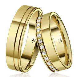 4354 - Alianças de Noivado Luziânia 6mm - Joias MB Loja Oficial