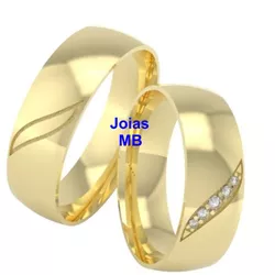 4947 - Alianças de Noivado Marília 6mm - Joias MB Loja Oficial