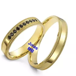 5857 - Alianças de Noivado Alagoinhas 3,5mm - Joias MB Loja Oficial
