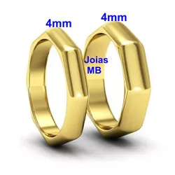 5100 - Alianças de Noivado Pouso Alegre 4mm - Joias MB Loja Oficial