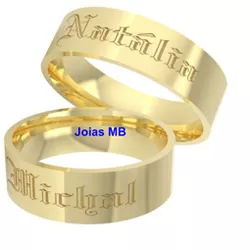 4573 - Alianças de Noivado Ribeirão Preto 6mm - Joias MB Loja Oficial