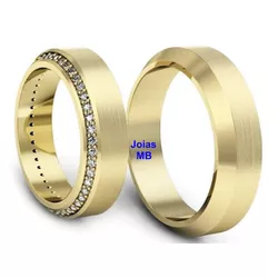 4451 - Alianças de Noivado Santa Maria 5,5mm - Joias MB Loja Oficial