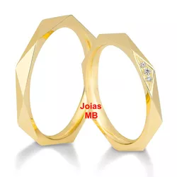 5106 - Alianças de Noivado Fortaleza 3mm - Joias MB Loja Oficial