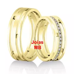 4594 - Alianças de Noivado Jundiaí 8mm - Joias MB Loja Oficial