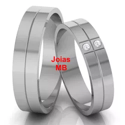 4952 - Alianças de Noivado Miami 7,5mm - Joias MB Loja Oficial