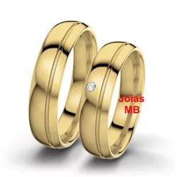 4340 - Alianças de Noivado Novo Gama 5mm - Joias MB Loja Oficial