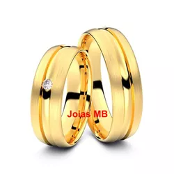 4413 - Alianças de Noivado Poços de Caldas 6mm - Joias MB Loja Oficial