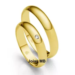 5667 - Alianças de Noivado Rondonópolis 4mm - Joias MB Loja Oficial