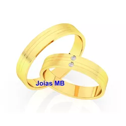 4724 - Alianças de Noivado Ubá 4mm - Joias MB Loja Oficial
