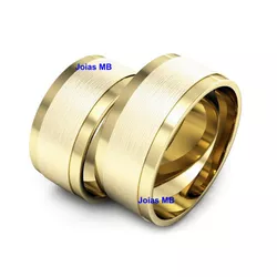 5971 - Alianças de Ouro 18k Belém 10mm - Joias MB Loja Oficial
