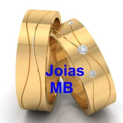 7049 - Alianças de Ouro 18k Curitiba 7mm - Joias MB Loja Oficial