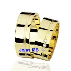 6086 - Alianças de Ouro Catalão 6mm - Joias MB Loja Oficial