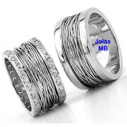 2043 - Alianças de Ouro 18K Gurupi 11mm - Joias MB Loja Oficial