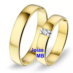  3813 - Alianças de Ouro Jatai 6,5mm - Joias MB Loja Oficial