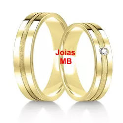 5813 - Alianças de Ouro 18k Joâo Pessoa 5mm - Joias MB Loja Oficial