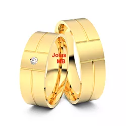 2018 - Alianças de Ouro 18k Vitória 6mm - Joias MB Loja Oficial