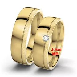 4890 - Alianças de Ouro Anatômica Goiânia 7mm - Joias MB Loja Oficial