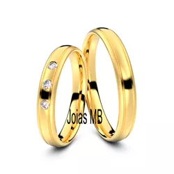 4126 - Alianças de Ouro Corumbá 3,6mm - Joias MB Loja Oficial
