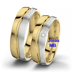 5949 - Alianças de Ouro Anatômica SP 8mm - Joias MB Loja Oficial