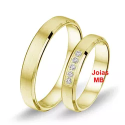 6085 - Alianças de Ouro Boa Vista 4mm - Joias MB Loja Oficial