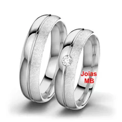 904 - Alianças de Ouro Branco Alemanha 6mm - Joias MB Loja Oficial