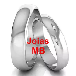 3846 - Alianças de Ouro Branco Curitiba 6mm - Joias MB Loja Oficial