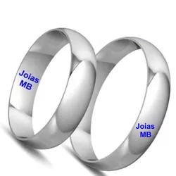 4688 - Alianças de Casamento Breves 4,5mm - Joias MB Loja Oficial
