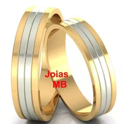 3784 - Alianças de Ouro Branco Porto Alegre 7,5mm - Joias MB Loja Oficial