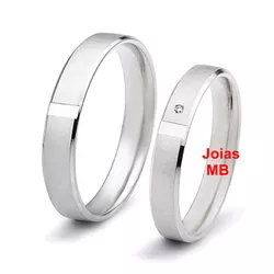 4779 - Alianças de Ouro Branco Itumbiara 6,5mm - Joias MB Loja Oficial