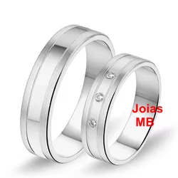 4536 - Alianças de Ouro Branco Uberlândia 7mm - Joias MB Loja Oficial