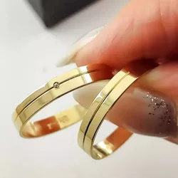 4217 - Alianças de Ouro Brasília 3mm - Joias MB Loja Oficial