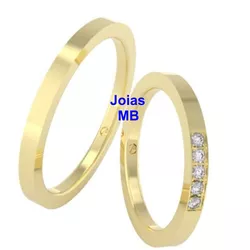 5669 - Alianças de Ouro Caçapava 1,7mm - Joias MB Loja Oficial