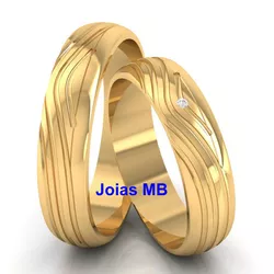 5306 - Alianças de Ouro Campo Grande 6,5mm - Joias MB Loja Oficial