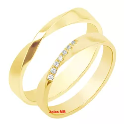 5066 - Alianças de Ouro Chapecó 4mm - Joias MB Loja Oficial