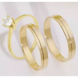 5102 - Alianças de Ouro Cariacica 3mm - Joias MB Loja Oficial