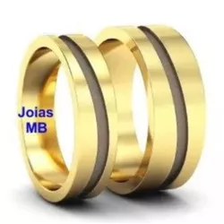 5388 - Alianças de Ouro Diadema 5mm - Joias MB Loja Oficial
