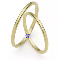 4694 - Alianças de Ouro Inhumas 1,5mm - Joias MB Loja Oficial