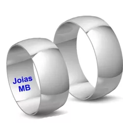  3817 - Alianças de Ouro Mogi das Cruzes 8mm - Joias MB Loja Oficial