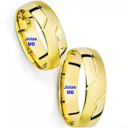 4523 - Alianças de Ouro Petrópolis 6mm - Joias MB Loja Oficial