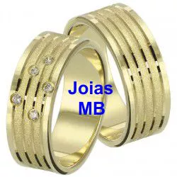 5961 - Alianças de Ouro Tangará da Serra 7,5mm - Joias MB Loja Oficial