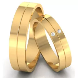 5124 - Alianças de Ouro Uruaçu 5mm - Joias MB Loja Oficial